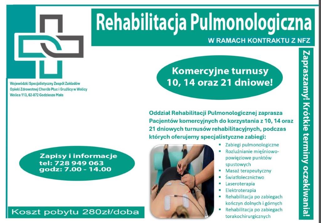 Komercyjne turnusy rehabilitacyjne, Szpital Wolica w Kaliszu