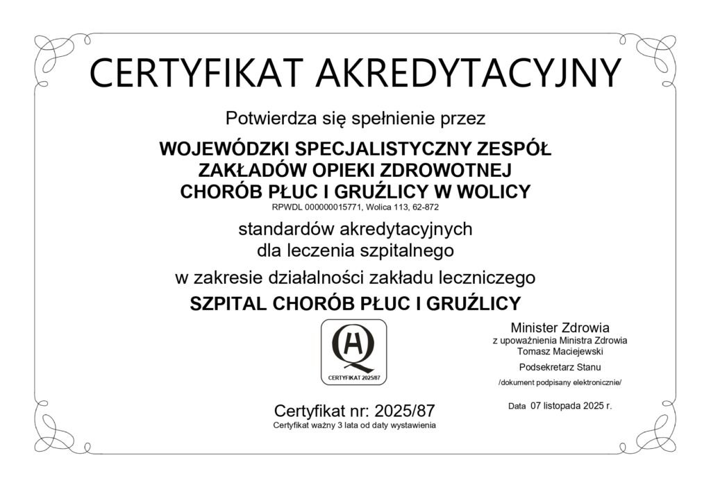 🏅 Szpital w Wolicy z Certyfikatem Akredytacyjnym!, Szpital Wolica