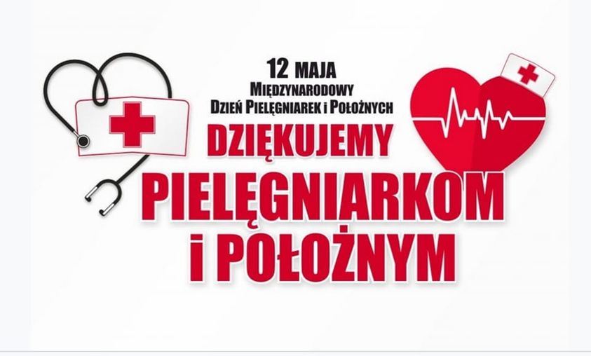 Plakat dziękujący pielęgniarka i położnym