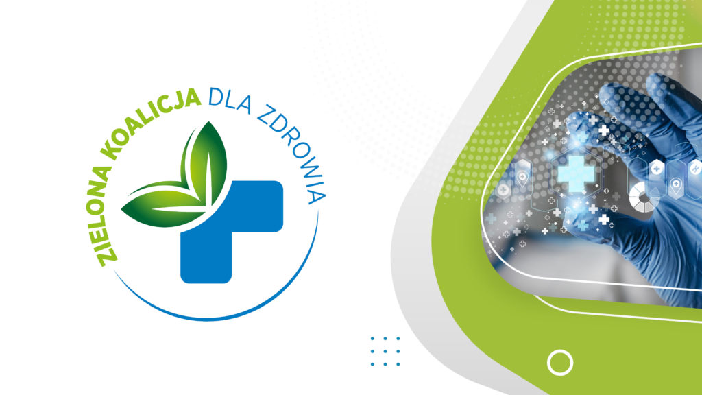 logo zielonej koalicji symbol krzyża niebieskiego połączonego z zielonym motylem